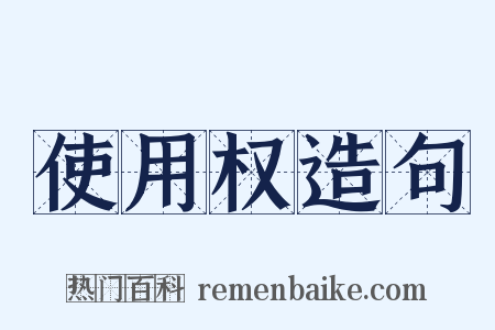 使用权造句是什么意思的图片